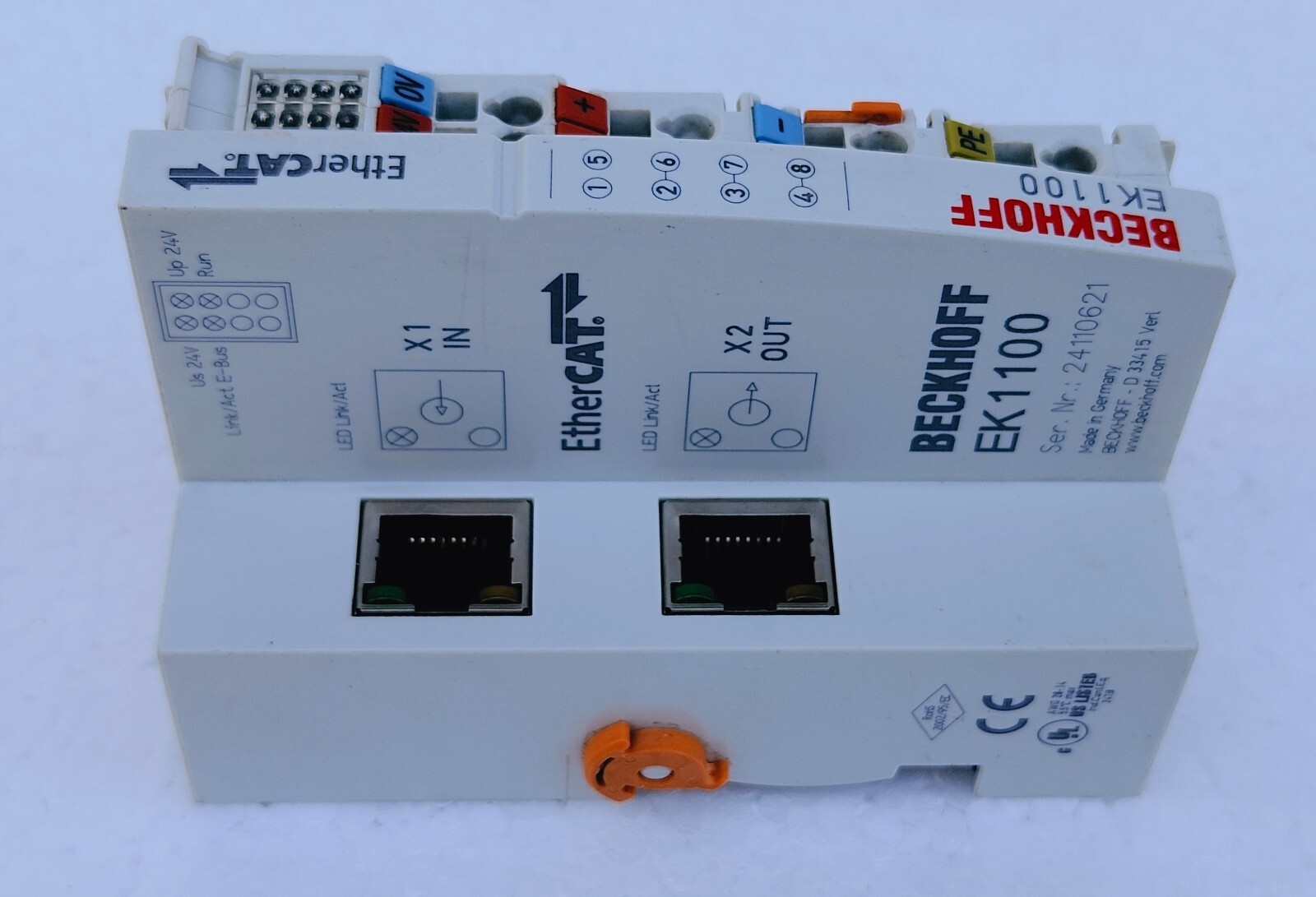 BECKHOFF-EK1100-EtherCAT-Coupler-2-Channel-Ethernet-Interface-Terminal-Module-1-186309617814