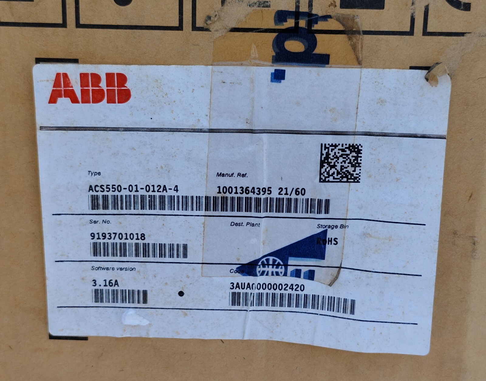 ABB-ACS550-01-012A-4-Frequency-Converter-DRIVE-4-kW-ACS55001012A4-New-Open-Box-186309606536-2