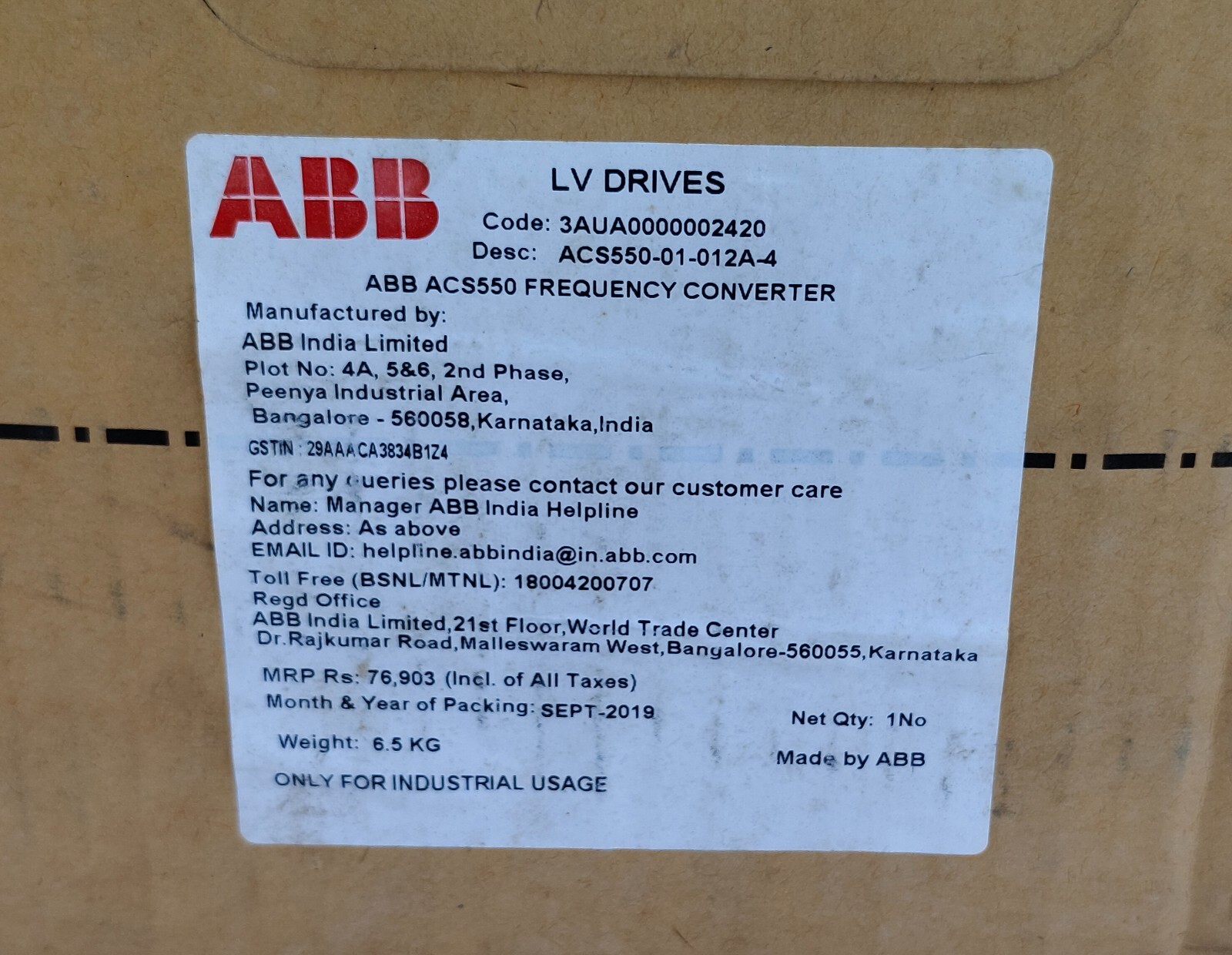 ABB-ACS550-01-012A-4-Frequency-Converter-DRIVE-4-kW-ACS55001012A4-New-Open-Box-186309606536-5